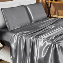 Conjunto Cama Casal Queen Size Imperial Seda Alto Brilho