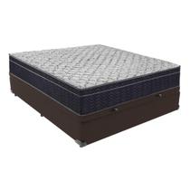 Conjunto Cama Marrom Viúvo Box com Baú e Colchão Airtech D45 Conjunto Cama Marrom Viúvo Box com Baú e Colchão Airtech D45