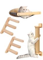 Conjunto cama para gato , 2 escadas , arranhador parede