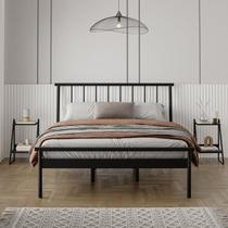 Conjunto Cama Queen 2 Mesas de Cabeceira em Aço Begônia CabeCasa MadeiraOriginals