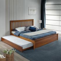 Conjunto Cama Queen com Cama Auxiliar em Madeira Maciça Mv Outlet Conjunto Cama Queen com Cama Auxiliar em Madeira Maciça Mv Outlet