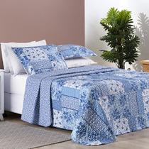 Conjunto Cama Queen Size Colcha Bouti Estampado Dupla Face 200 Fios Super Moderno