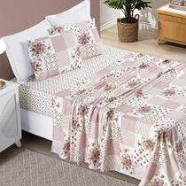 Conjunto Cama Queen Size Florença 04 Peças 200 Fios