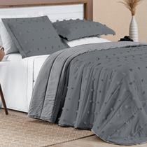 Conjunto Cama Queen Size Istambul Colcha Poppy Dupla Face 300 Fios Super Elegante