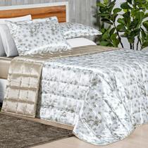 Conjunto Cama Queen Size Kaylee Colcha Luxo Bordada CetimCharmouse Alya