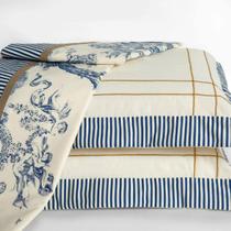 Conjunto Cama Queen Size Laurence Lençol Estampado 100% Algodao