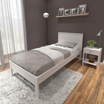 Conjunto Cama Solteiro com 1 Mesa de Cabeceira