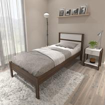 Conjunto Cama Solteiro com 1 Mesa de Cabeceira