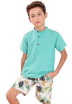 Conjunto Camisa Bermuda Estampada Infantil Vigat