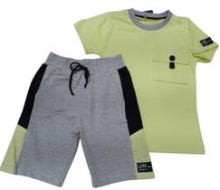 Conjunto Camisa Bermuda Moleton Menino Verão Lessa Kids 8666 Conjunto Camisa Bermuda Moleton Menino Verão Lessa Kids 8666
