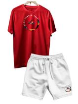 Conjunto Camisa Camiseta Bermuda Equillybrio Vest Algodão Varias Cores