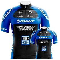 Conjunto Camisa Ciclismo Giant Pai E Filho Esportiva Bike Uv Mtb