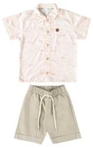 Conjunto camisa com bermuda em sarja 3311 Conjunto camisa com bermuda em sarja 3311
