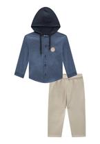 Conjunto Camisa com Capuz Moletom Menino LucBoo Conjunto Camisa com Capuz Moletom Menino LucBoo