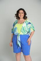 Conjunto Camisa de Amarrar e Regata Estampado Verde Conjunto Camisa de Amarrar e Regata Estampado Verde