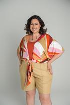 Conjunto Camisa de Amarrar e Regata Estampado Vermelho Conjunto Camisa de Amarrar e Regata Estampado Vermelho