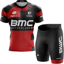 Conjunto Camisa e Bermuda Ciclismo BMC Forro Gel 3D Bike Uv Mtb Conjunto Camisa e Bermuda Ciclismo BMC Forro Gel 3D Bike Uv Mtb