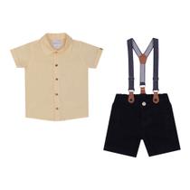 Conjunto Camisa e Bermuda com Suspensório 12380 Tam GG - Paraíso (12187)
