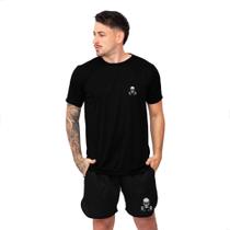 Conjunto Camisa E Bermuda Dry Fit Academia Caveira 1 V1