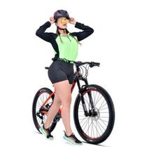 Conjunto Camisa E Short Ciclismo Bike Mtb Feminino Com Forro Multigomos Densidade D90 - Nick-Bestwey