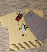 Conjunto camisa malha bermuda moletinho Conjunto camisa malha bermuda moletinho