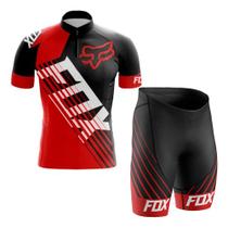 Conjunto Camisa Manga Curta E Bermuda Fox Ciclismo Dry Fit - Decole