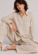 Conjunto Camisa Manga Longa e Calça Pantalona Bege Salvatore Conjunto Camisa Manga Longa e Calça Pantalona Bege Salvatore
