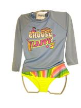 Conjunto Camisa Manga Longa Moda Praia Piscina Neon C/ Proteção Solar Dodarô Kids Conjunto Camisa Manga Longa Moda Praia Piscina Neon C/ Proteção Solar Dodarô Kids
