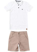 Conjunto Camisa Polo e Bermuda Infantil Menino - MalweeKids