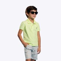 Conjunto Camisa Polo e Bermuda Sarja Estampada Infantil Menino Banana Danger 50243