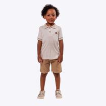 Conjunto Camisa Polo Manga Curta e Bermuda Sarja Infantil Menino Vigat 3965