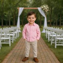 Conjunto Camisa Social Diversas Cores e Calça Slim Infantil