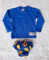 Conjunto Camisa UV + Sunga fralda novos heróis 18 meses