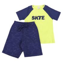 Conjunto Camiseta + Bermuda Tamanho 4 8 Algodão Meninos Skate - Costão