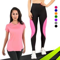 Conjunto CAMISETA Blusinha DRY FIT furadinho + CALÇA leg LEGGING REDINHA Feminino Academia 627 Conjunto CAMISETA Blusinha DRY FIT furadinho + CALÇA leg LEGGING REDINHA Feminino Academia 627