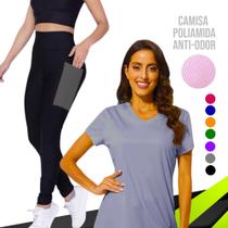 Conjunto CAMISETA Blusinha DRY FIT MALHA FRIA POLIAMIDA + Calça LEGGING BOLSOS Academia Fitnes 534 Conjunto CAMISETA Blusinha DRY FIT MALHA FRIA POLIAMIDA + Calça LEGGING BOLSOS Academia Fitnes 534