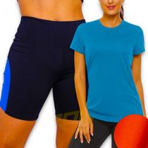 Conjunto Camiseta Blusinha MALHA FRIA POLIAMIDA + Short Leg Legging Academia Corrida 544 Conjunto Camiseta Blusinha MALHA FRIA POLIAMIDA + Short Leg Legging Academia Corrida 544