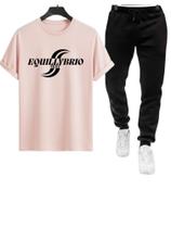 Conjunto Camiseta Calça Equillybrio Casual Agasalho Algodão Moletom