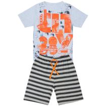 Conjunto Camiseta City e Bermuda Listrada - Dióxido