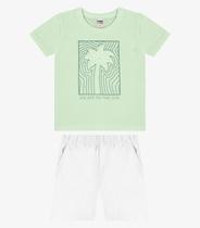 Conjunto Camiseta Com Bermuda Infantil Rovi Kids Verde
