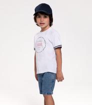 Conjunto Camiseta Com Bermuda Jeans Trick Nick Branco