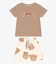 Conjunto Camiseta com Bermuda Masculina Trick Nick Marrom