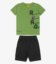 Conjunto Camiseta com Bermuda Menino Rovi Kids Verde Conjunto Camiseta com Bermuda Menino Rovi Kids Verde