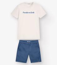 Conjunto Camiseta com Bermuda Menino Trick Nick Bege Conjunto Camiseta com Bermuda Menino Trick Nick Bege