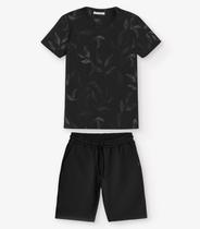 Conjunto Camiseta com Bermuda Menino Trick Nick Preto