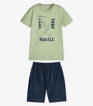 Conjunto Camiseta com Bermuda Menino Trick Nick Verde Conjunto Camiseta com Bermuda Menino Trick Nick Verde