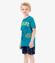 Conjunto Camiseta com Bermuda Rovi Kids Azul