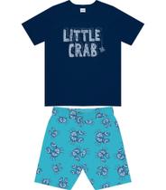 CONJUNTO CAMISETA COM BERMUDA ROVITEX KIDS Azul