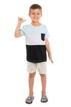 Conjunto Camiseta com Bolso Três Cores Conjunto Camiseta com Bolso Três Cores
