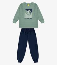 Conjunto Camiseta com Calça Meia Malha Rovi Kids Verde
